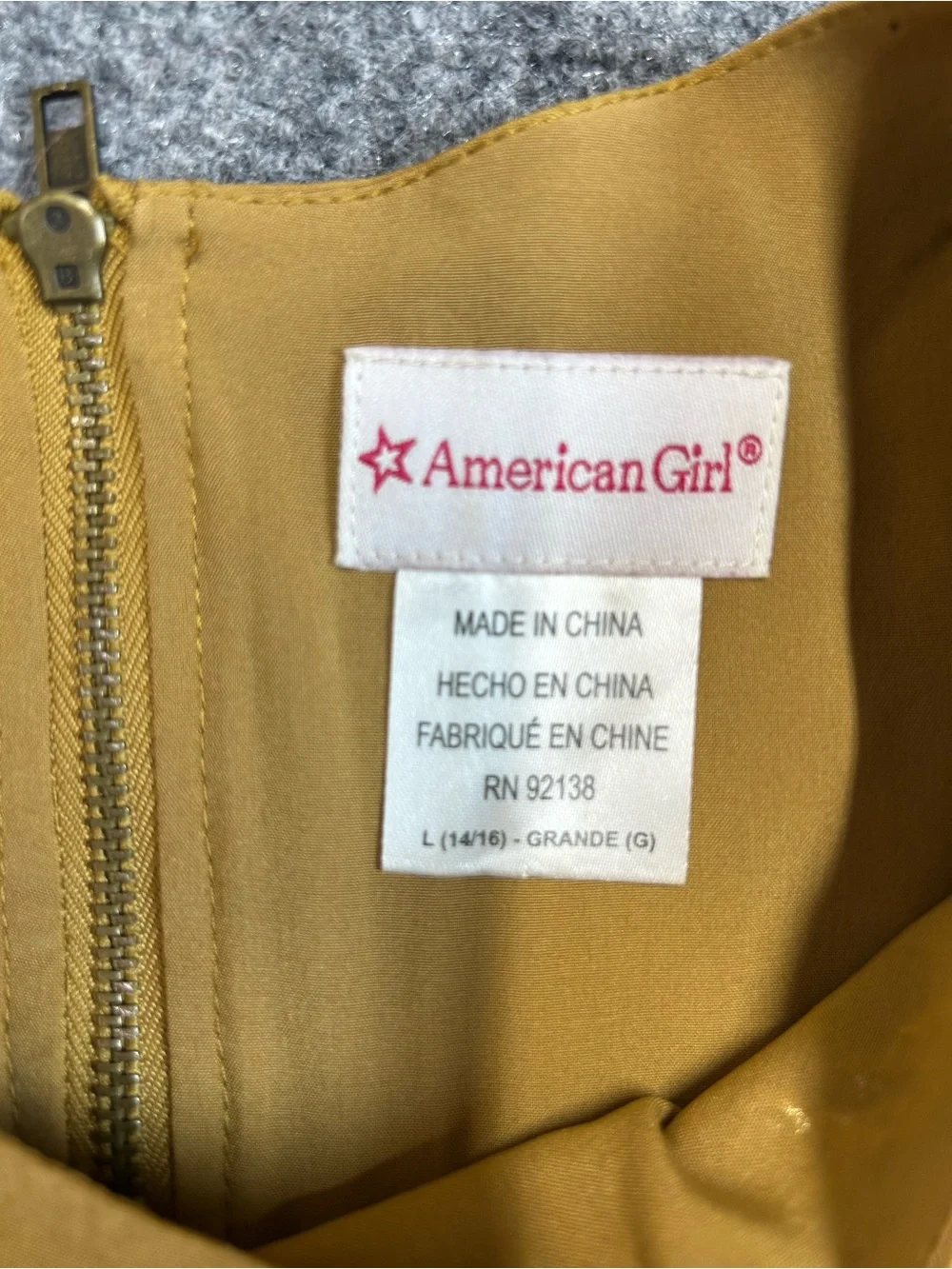 American Girl Gold Sequin Holiday party Dress Size L